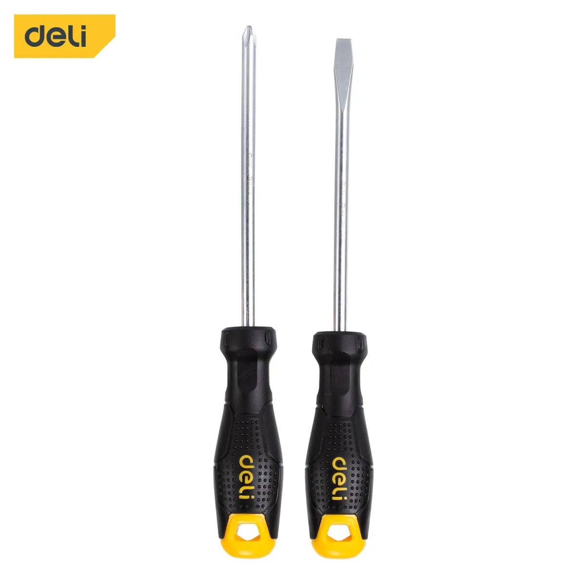 Deli 2Pcs Magnetic Screwdriver Set - 2 Pcs طقم مفك براغي