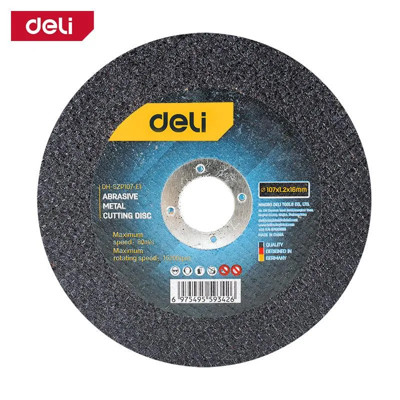 Deli Abrasive Metal Cutting Disc (107mmx1.2mmx16.0mm) - ديسك قص حديد