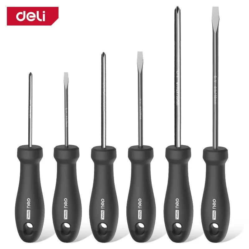 Deli 6 Pcs Magnetic Screwdriver Set (Home Series) - 6 Pcs طقم مفك براغي