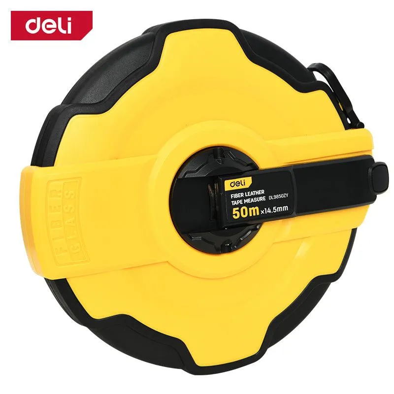 Deli Fiberglass Measure Tape (50m*14.5mm) - مازورة كيل براس فايبرغلاس