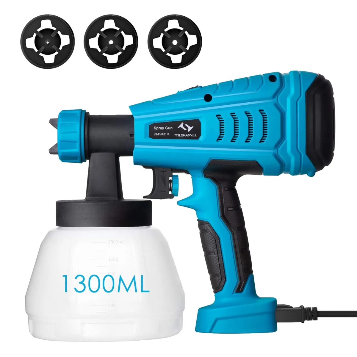 630W Industrial Spray Gun - 3 Spray Patterns - مسدس رش دهان
