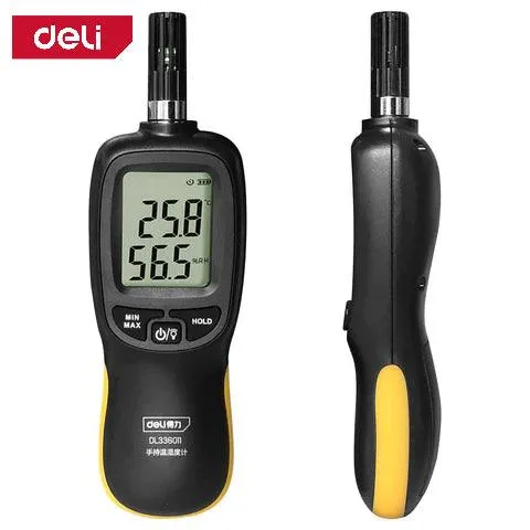 Deli Digital Humidity & Temperature Analog Thermometer - مقياس حرارة