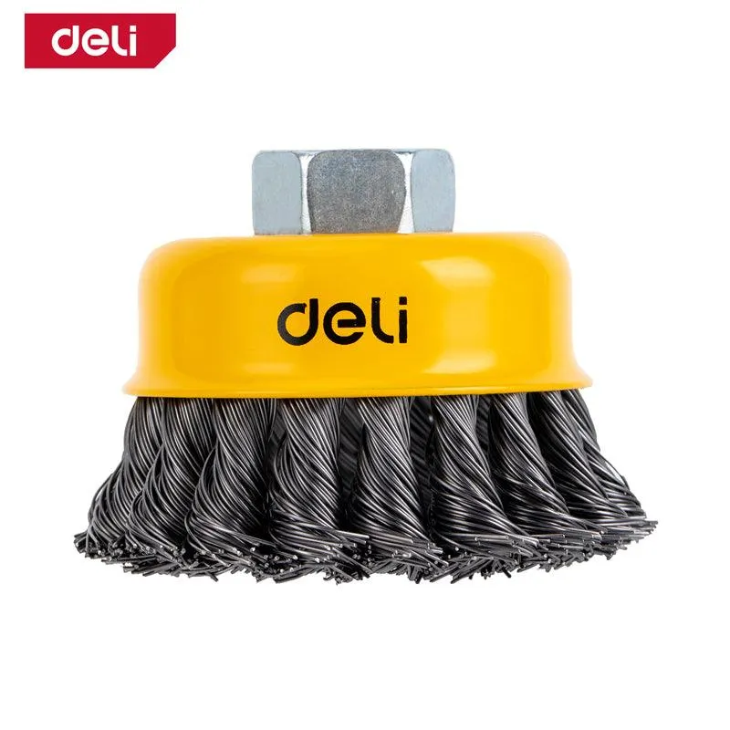Deli Wire Cup Brush (100mm) - فرشاية صاروخ جدل بولاد