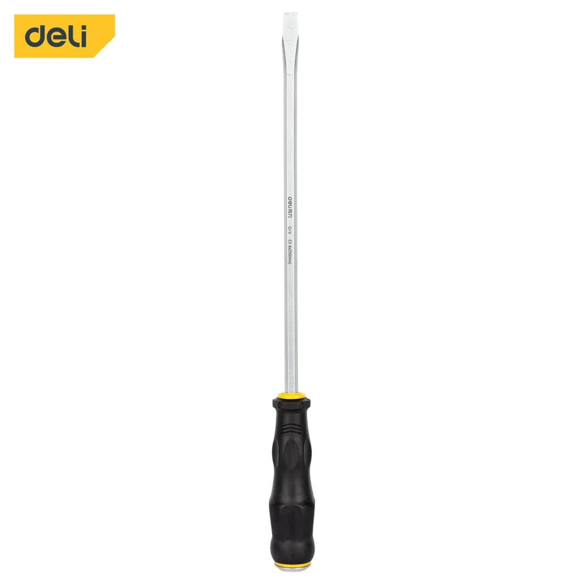 Deli Slotted Go-Through Magnetic Screwdriver (8x250mm) - مفك براغي ضرب شق