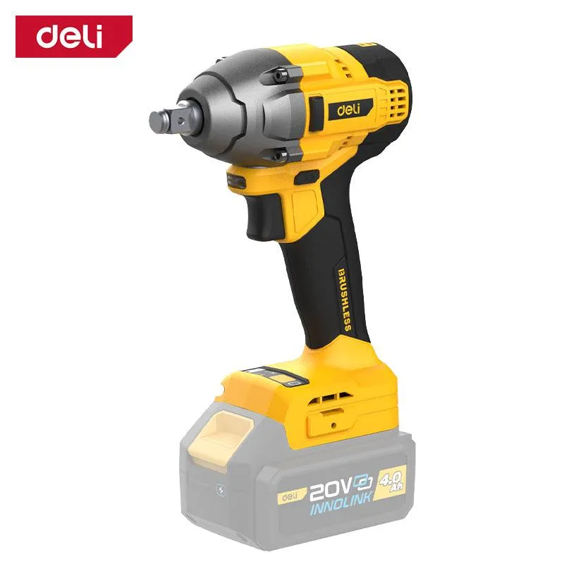 Deli 20V Brushless Motor Lithium-ion Impact Wrench (Tool Only) - فرد شد طربوش على البطارية