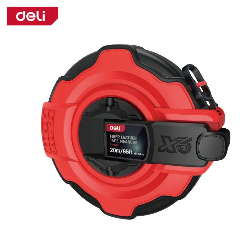 Deli Long Tape Measure (Red Series) (20m/65ft*14.5mm) -   مازورة كيل