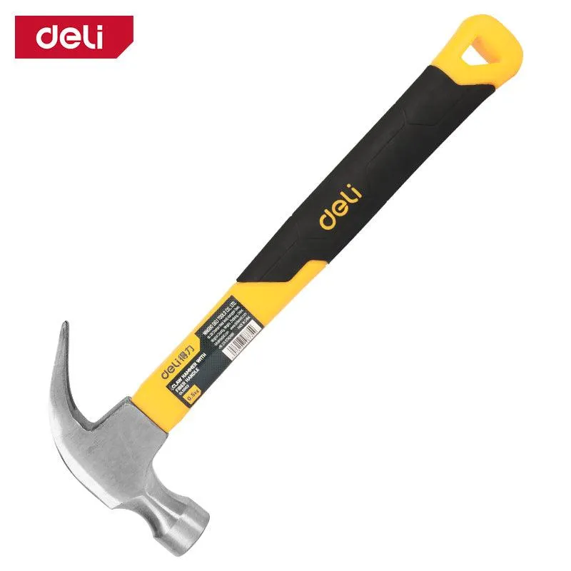 Deli 500g FiberGlass Claw Hammer German Style - مطرقة نجار مسكة فايبر