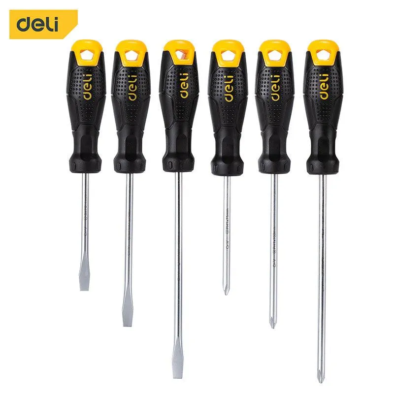 Deli 6 Pcs Magnetic Screwdriver Set - 6 Pcs طقم مفك براغي
