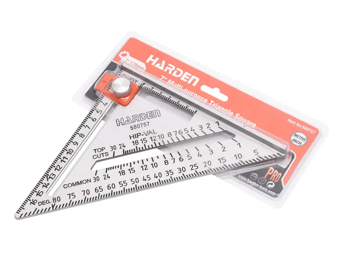 7" Triangle Square Ruler - زاوية مثلثة ومربعة متعددة الاستعمالات