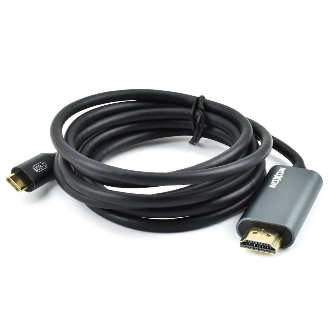 MOXOM 4K Full HD Display 1.8m Type-C to HDMI Cable for Monitor, Projector, Laptops, Mobiles and TV 4K HD