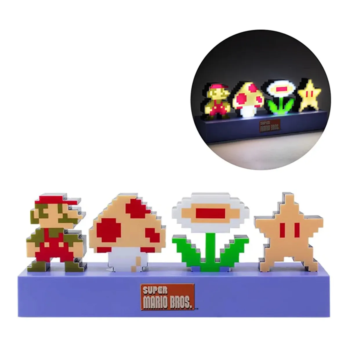 Super Mario Bros Icons Light, Decorative Light Up Figure