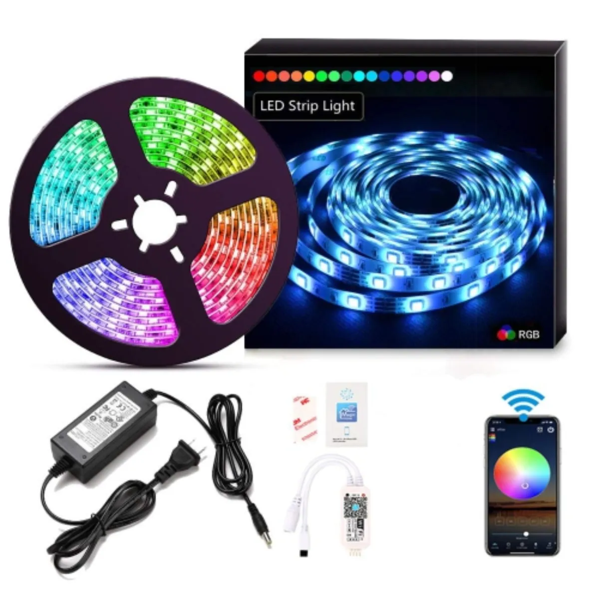 Marvelights LED Strip Lights WiFi Wireless Smart Phone APP Controlled RGB Light Strips Kit