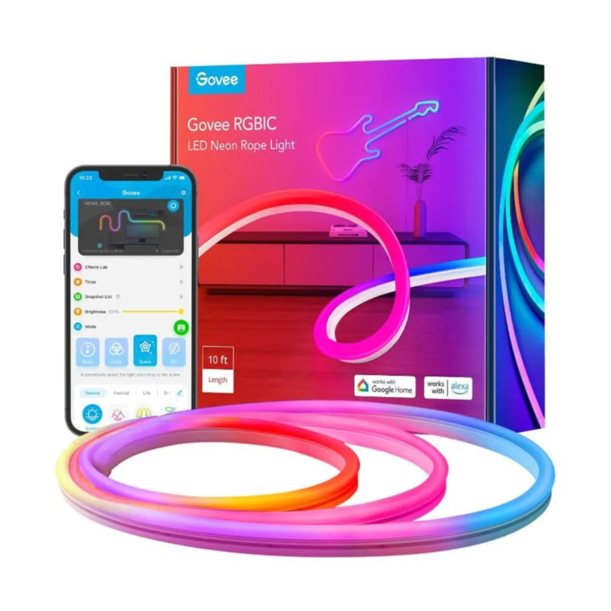 Govee Neon LED Strip Light - 10FT/3M)