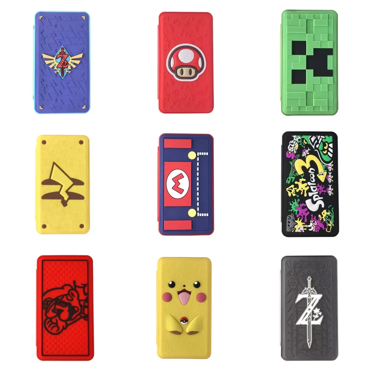 3D Pattern Game Card Case for Nintendo Switch with 24 Game Card Slots and 24 Micro SD Card Slots