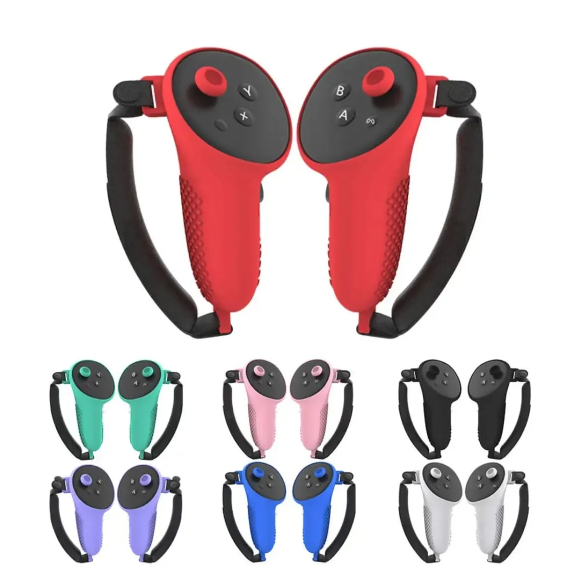 VR Controller Protective  Silicone Cover with Analog Grips For Meta Quest 3 & Meta Quest 3s Controllers