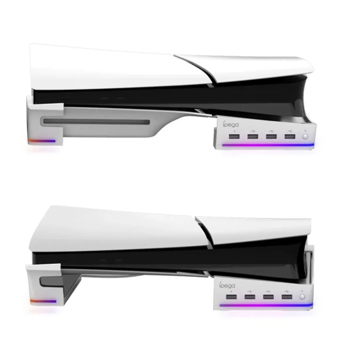 IPEGA RGB Horizontal Stand with 4 USB Ports  for PS5 Slim & PS5 Pro - PG-P5S021