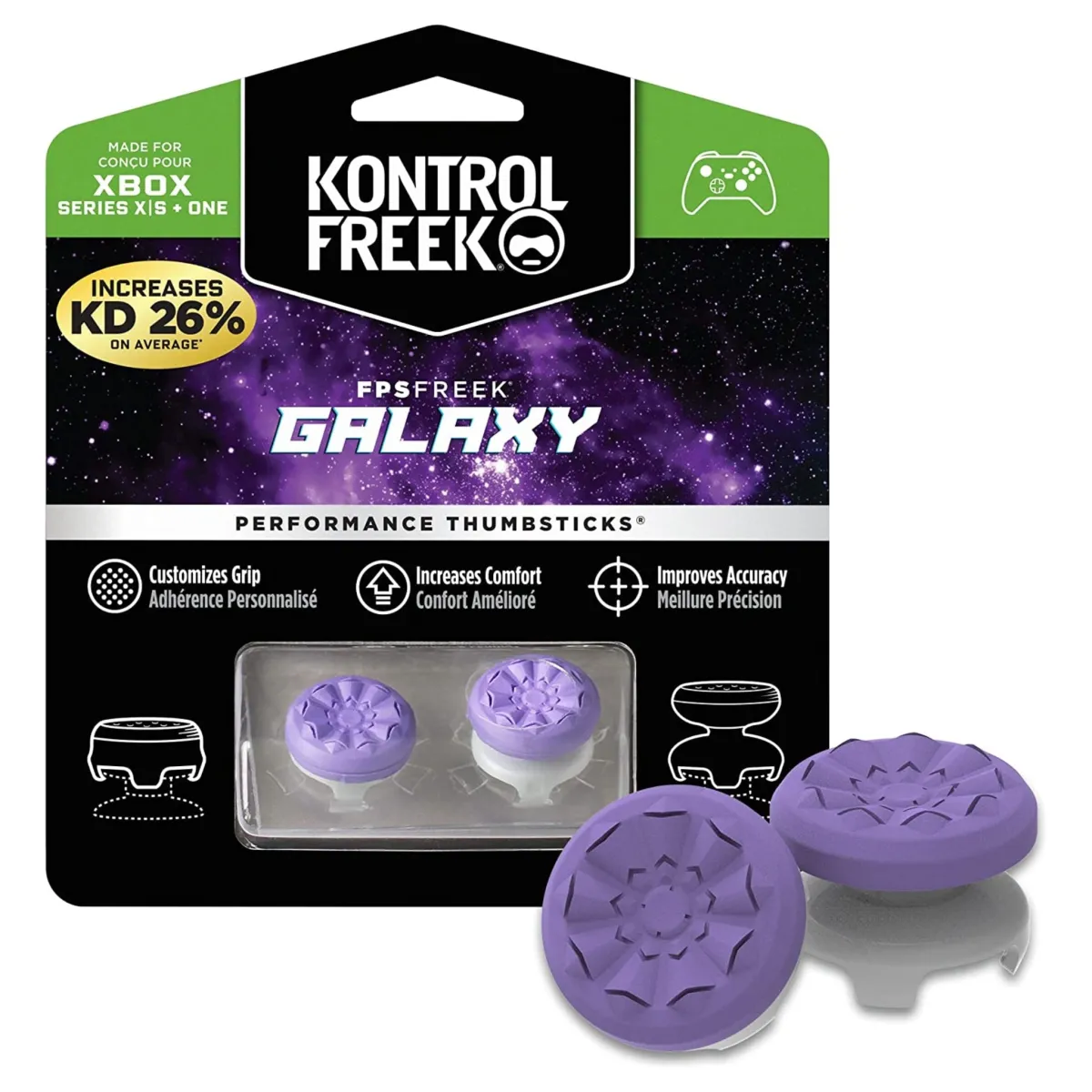 KontrolFreek FPS Freek Galaxy Purple for Xbox One and Xbox Series X|S Controllers