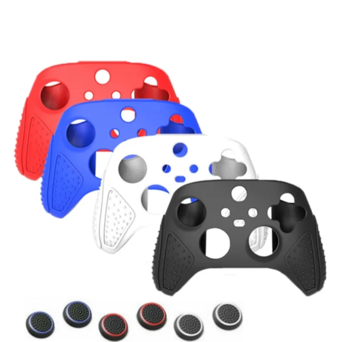 Silicone Anti-Slip Cover with two Thumb Grips For Xbox Series X|S Controllers 