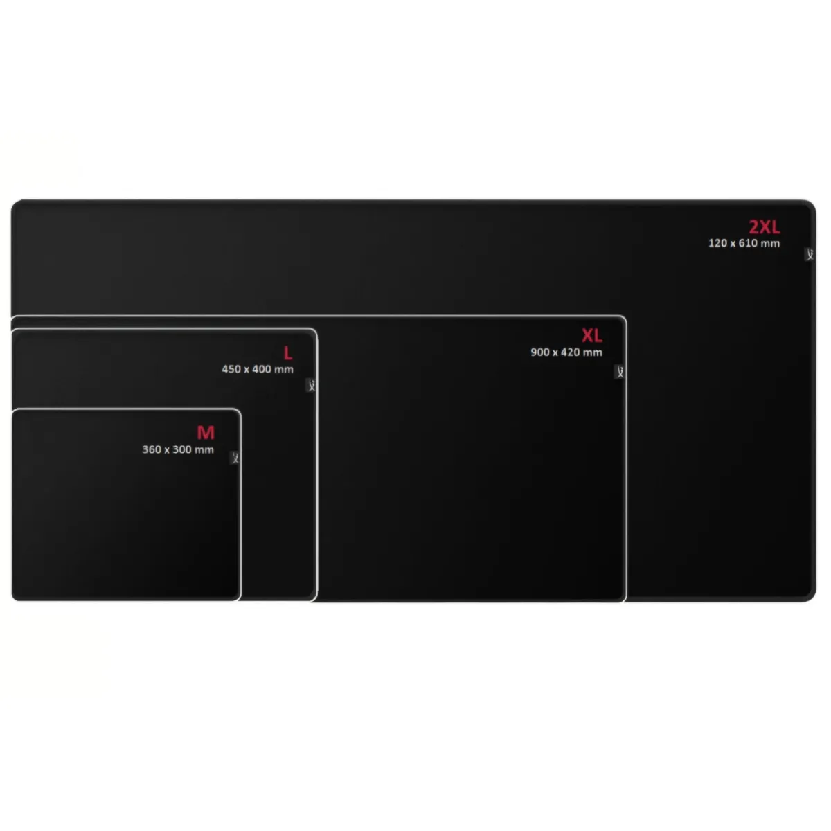 HyperX Pulsefire Gaming Mouse Pad Precise Cloth Surface, Anti-Fray Stitching, Non-Slip Rubber Base, Desk Mat Black