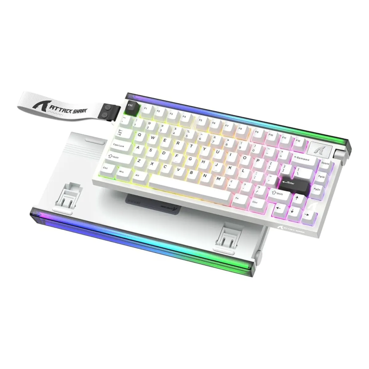 ATTACK SHARK R85 HE Rapid Trigger Gaming Keyboard Magnetic Switch with Custom Lightbox - Star White