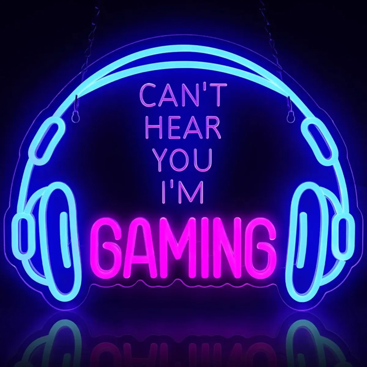 LED Light Neon Sign For Wall Decor 30×30 cm - Headphones