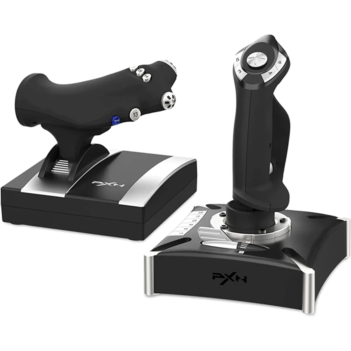 PXN 2119 Pro Flight Simulator Joystcik "rocker arm unit" and "throttle valve" with Vibration Function For PS4/Xbox One/Xbox Series X|S/Windows PC