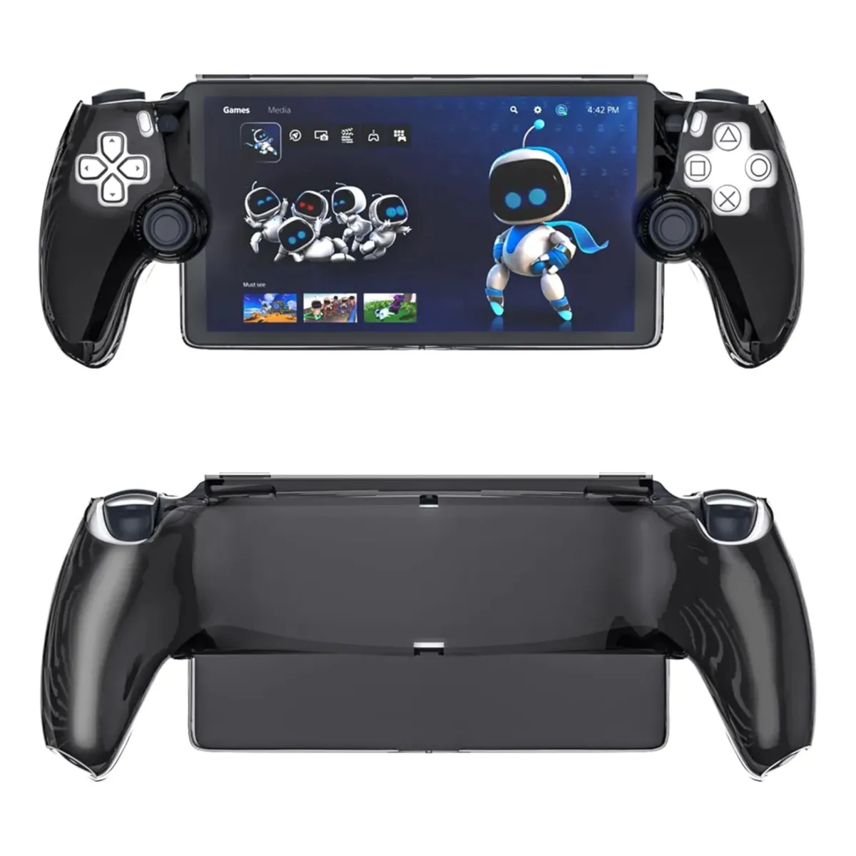 Lucky Fox PlayStation Portal,  PS Portal Crystal Case | Cover - Transparent Black