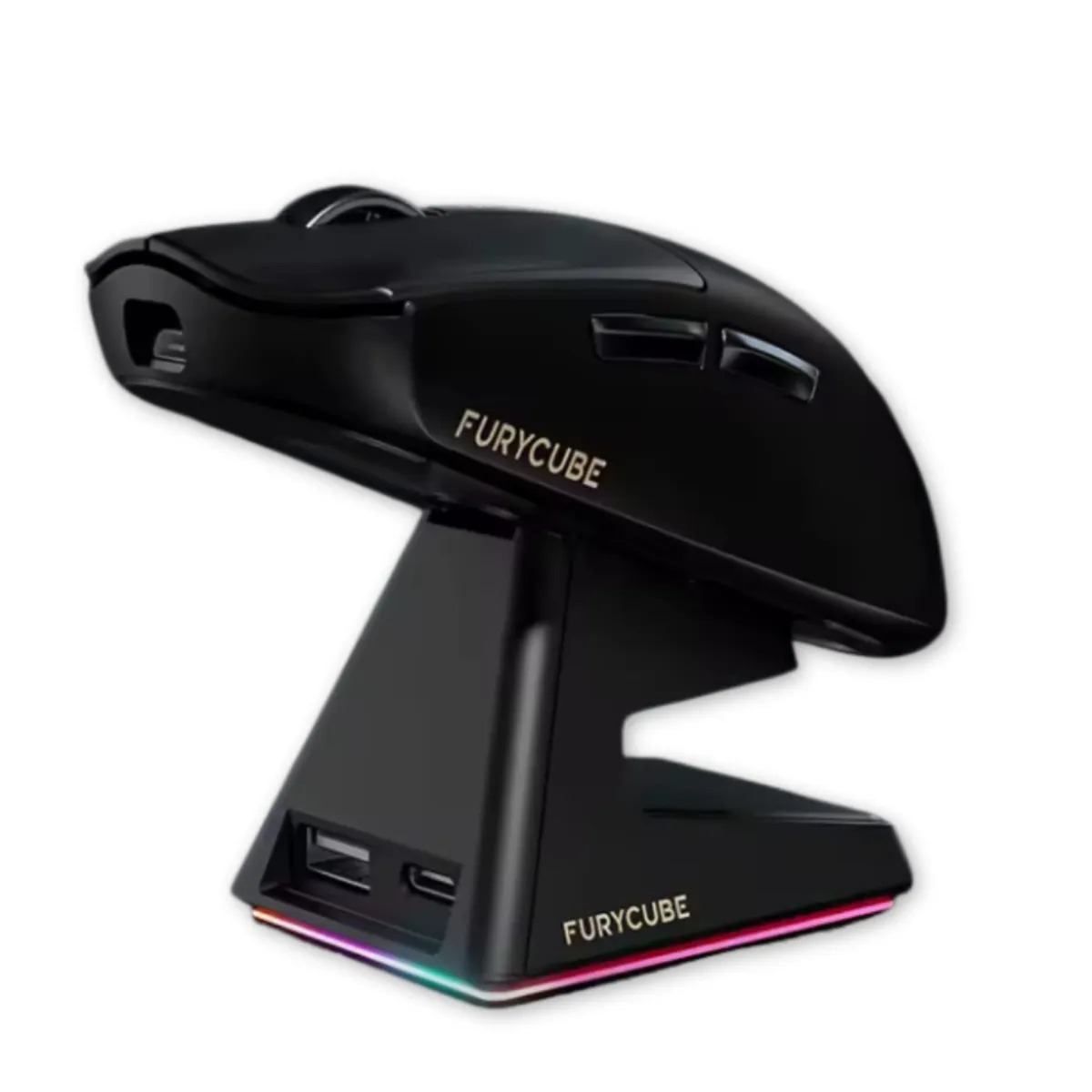 Furycube G9 Pro Lightweight Ergonomic Triple Mode Wired/Wireless Gaming Mouse with Charging Dock