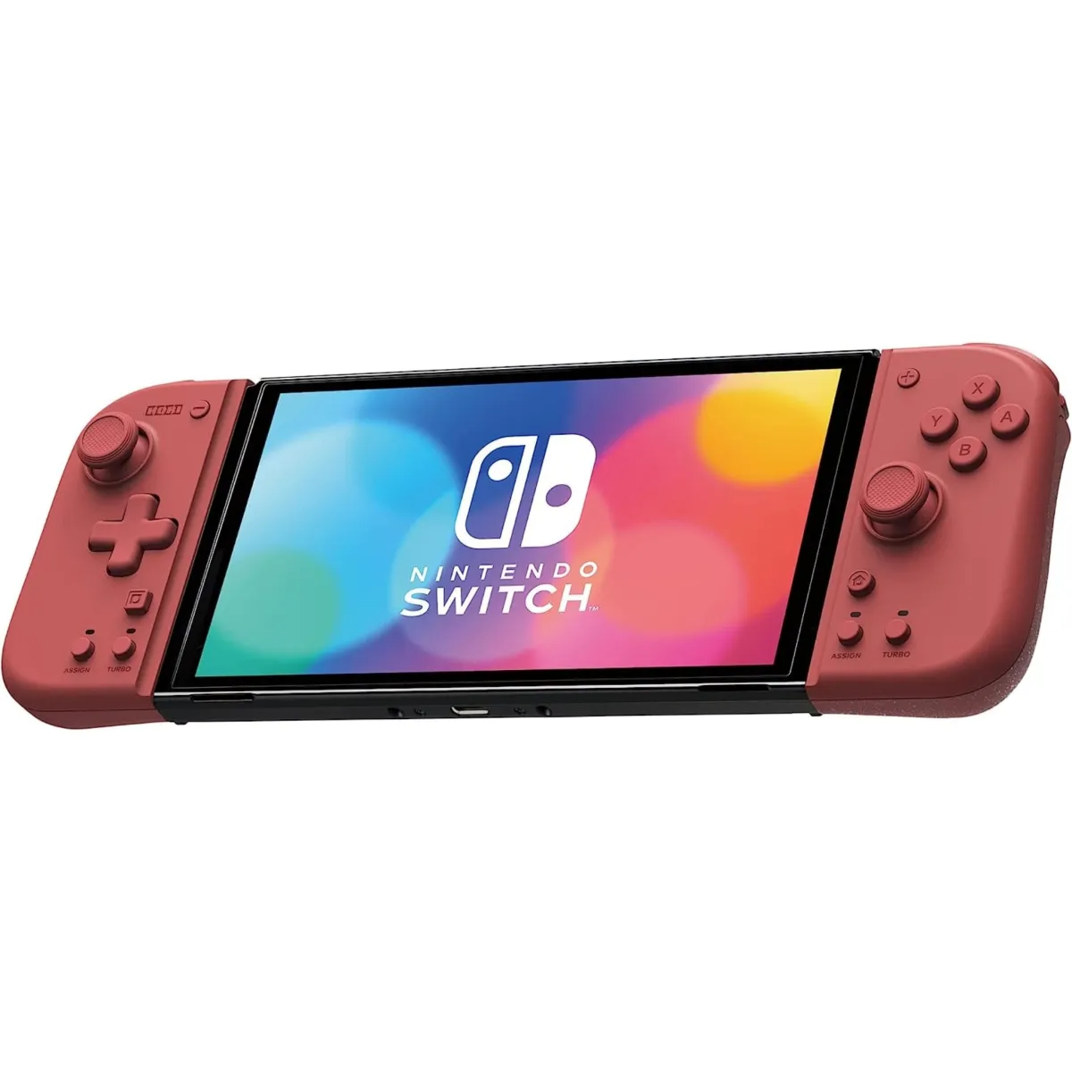 Hori Split Pad Compact Handheld Controller for Nintendo Switch & Nintendo Switch Oled - Apricot Red