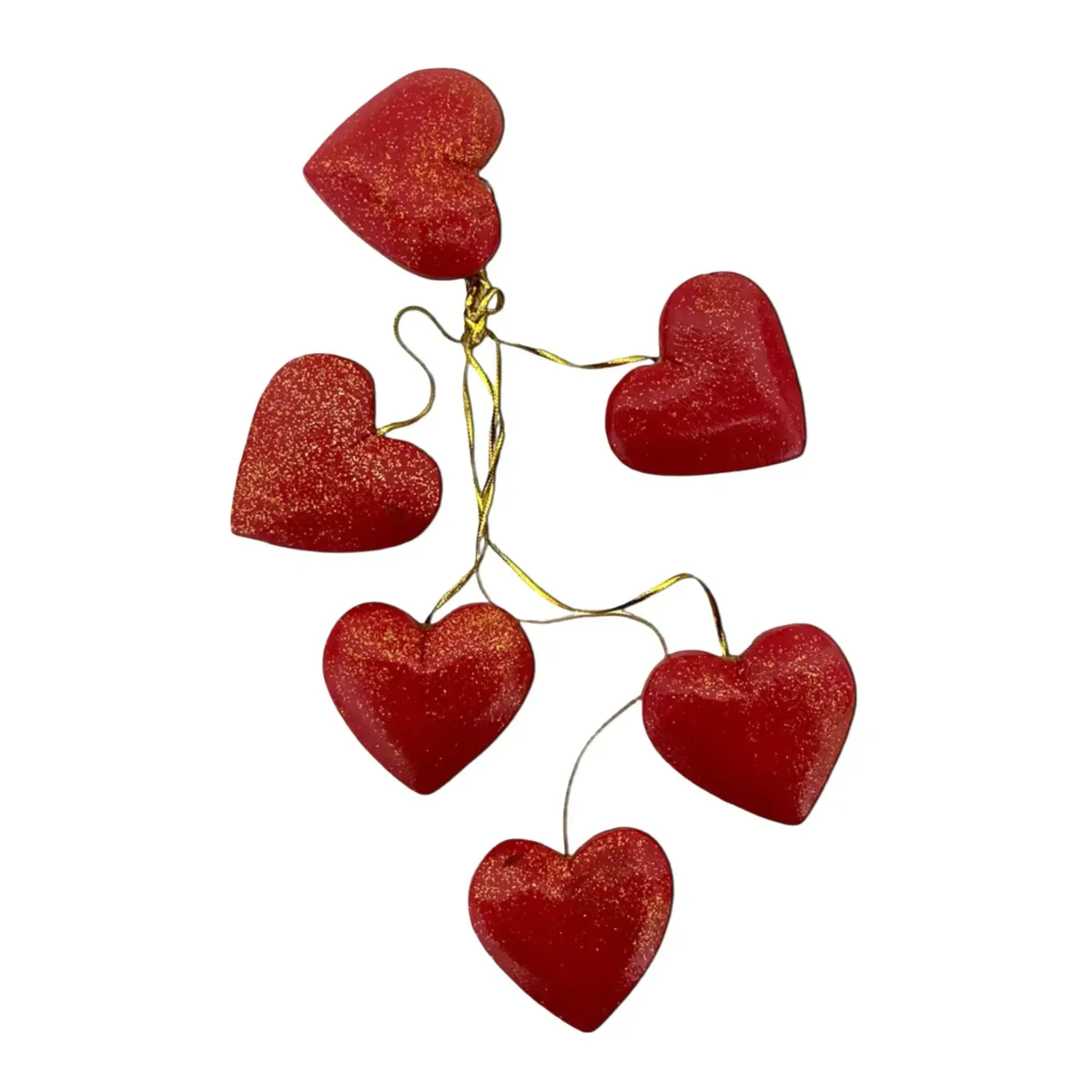 Glittered Red Heart Wall Decoration