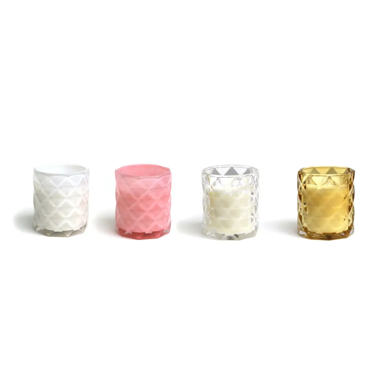Frosted Geometric Glass Candle Souvenir
