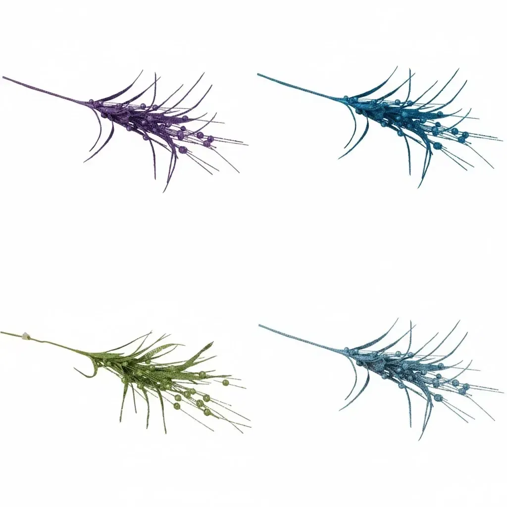Assorted Glittered Pine Branch