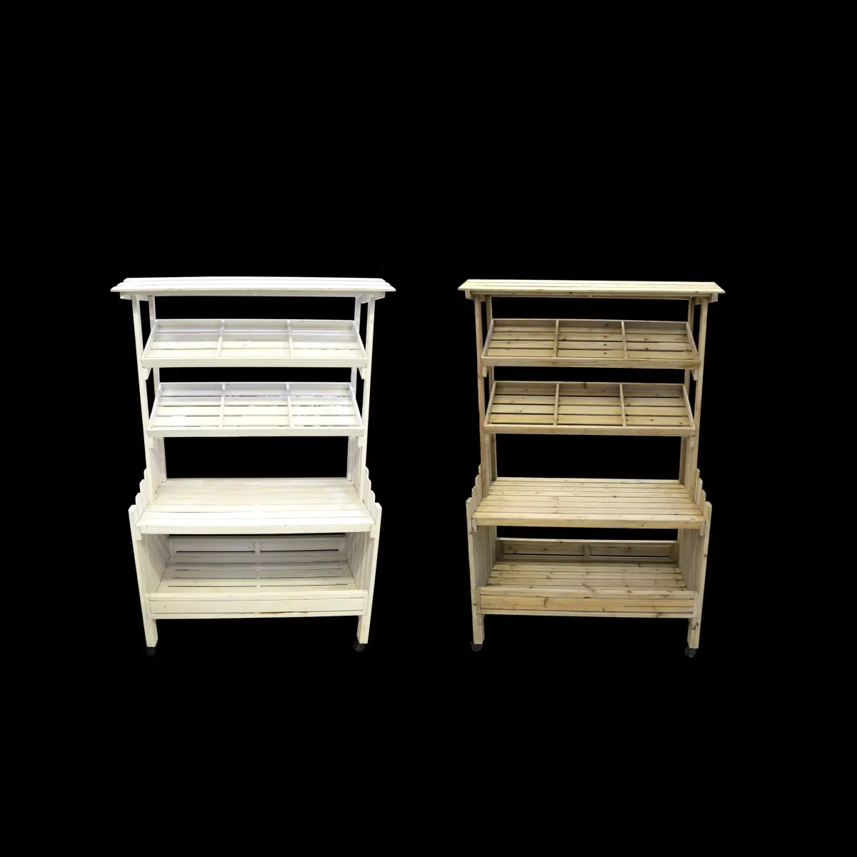 4 Floors Wooden Shelves With Tent