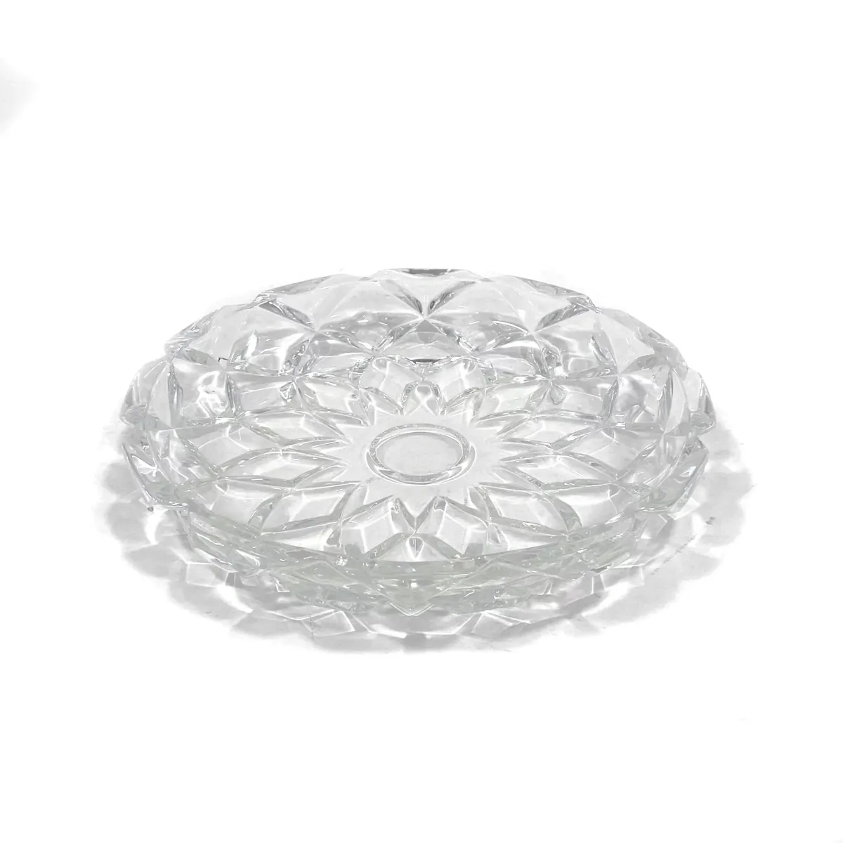 Transparent Engraved Design Glass Plate
