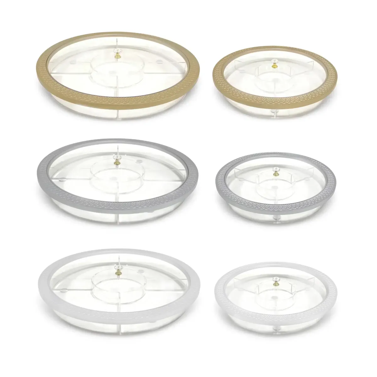 “Ramadan Decorative Wood Rim Separated Plexi Covered Tray – Elegant Display for Celebratory Feasts”
