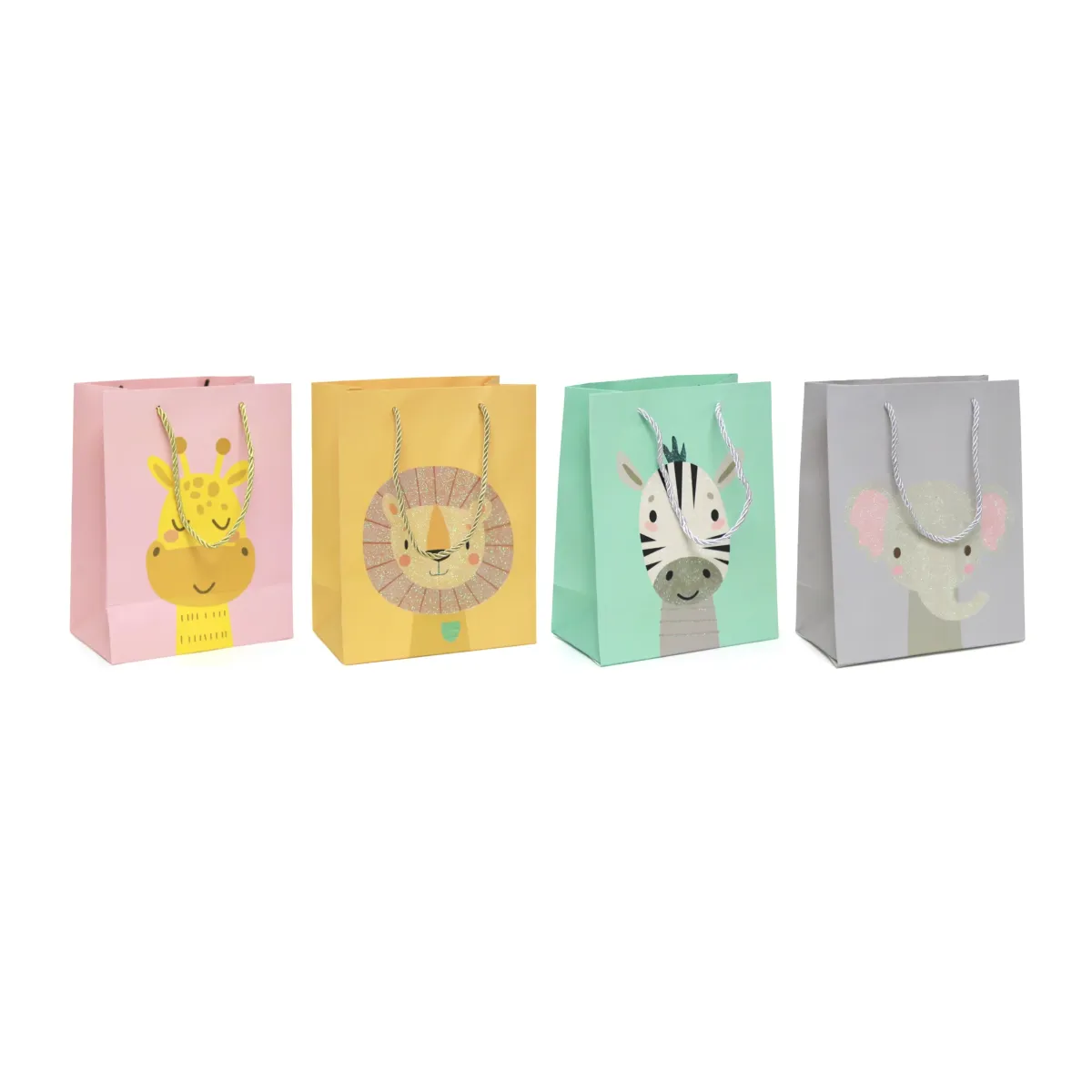 Glitter Animal Face Carton Gift Bag