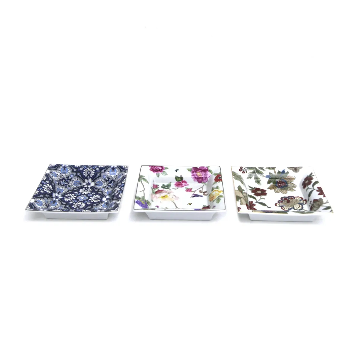 Pattern Square Plate – Decorative Porcelain Souvenir