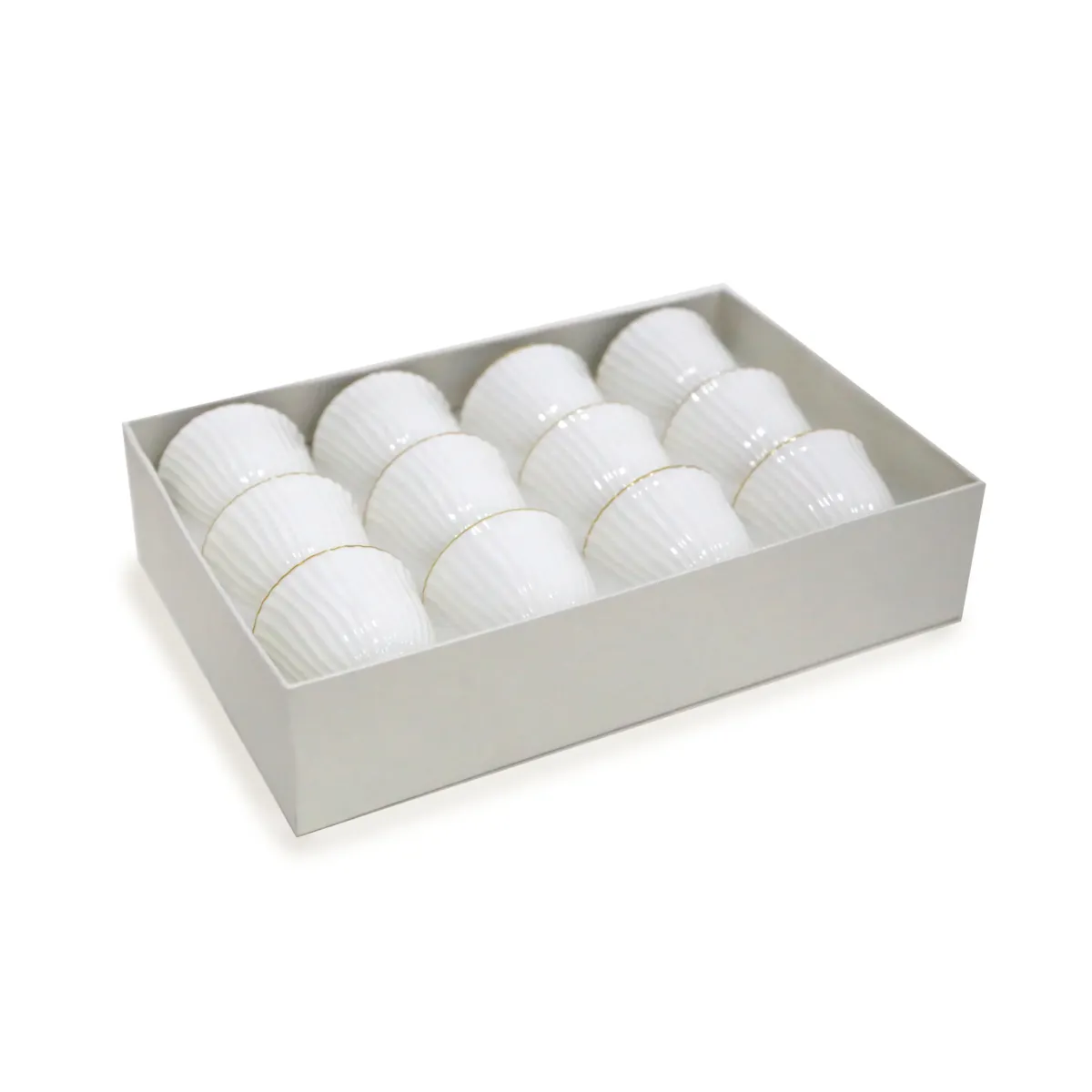 Elegant Simplicity: White Ceramic Cawa Cups for Ramadan Decoratives