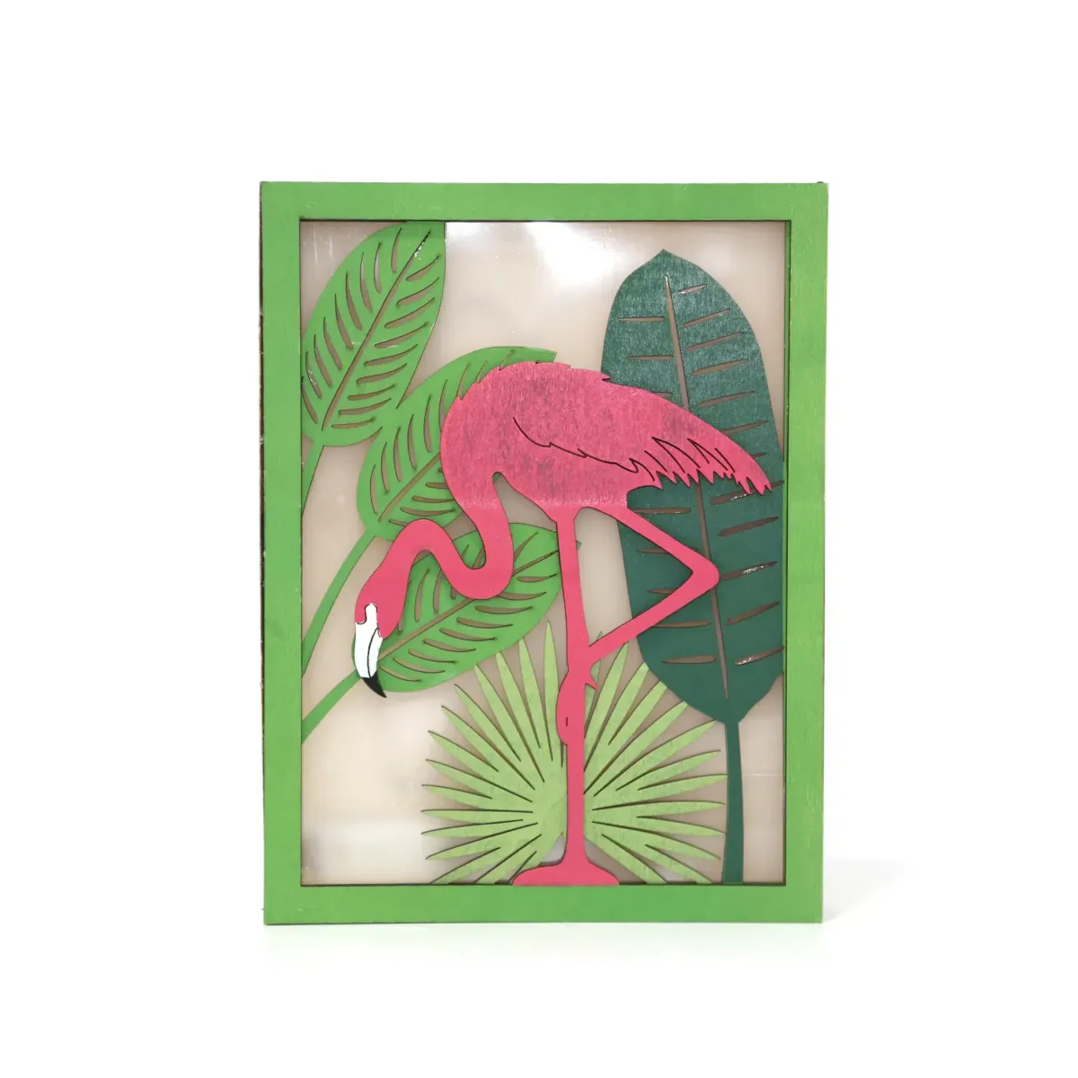 Flamingo Wooden Led Decoration