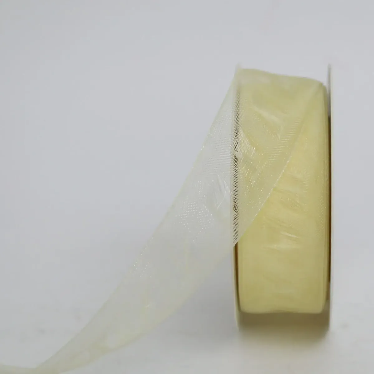 Authentic Pastel Yellow Organza Ribbon