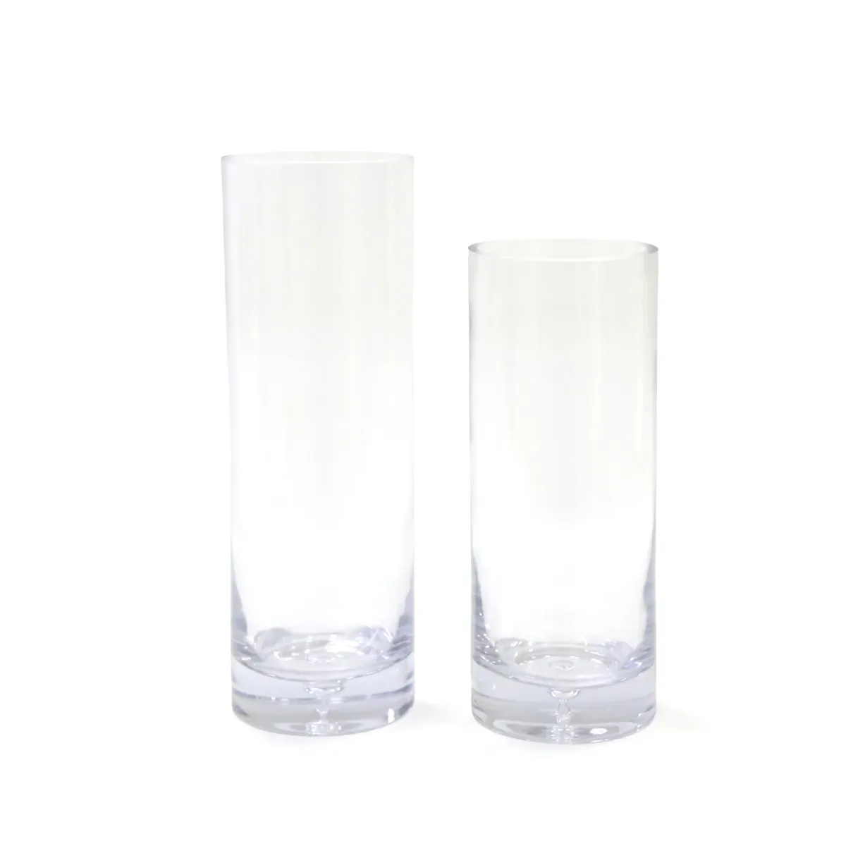 Clear Cylindrical Glass Vase – Classic Flower Vase