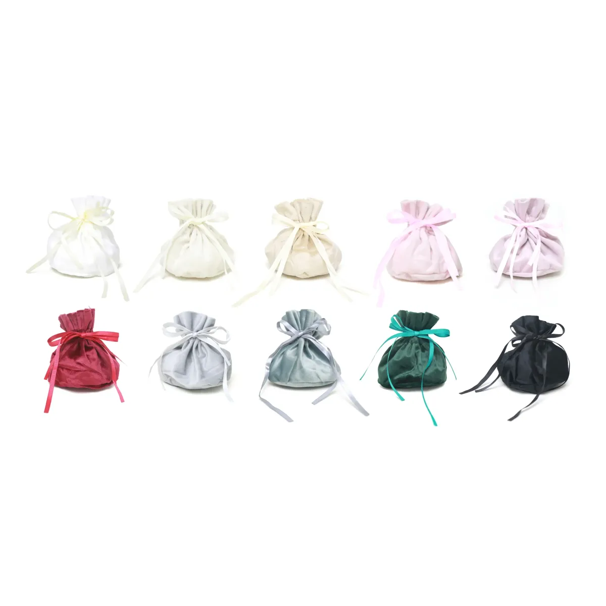 Satin Tie Velvet Pouch