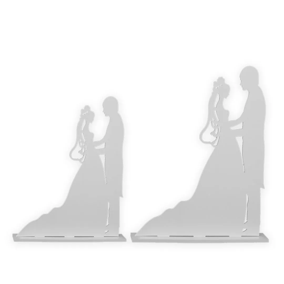 Gypsum Bride & Groom Figurine – Elegant Wedding Decor