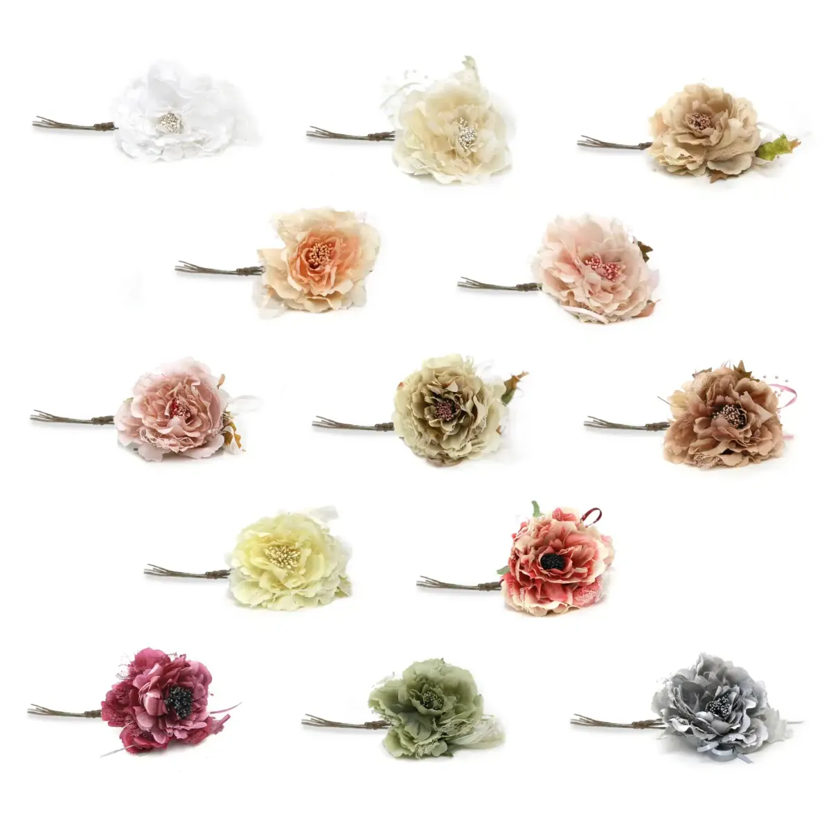 Single Satin & Lace Rose With Mini Pearls