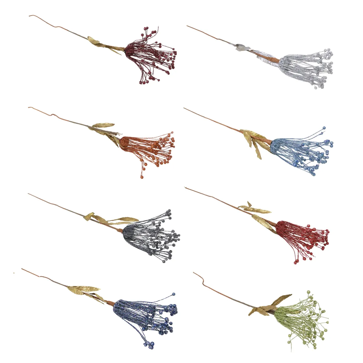 Assorted Glittered Pine Branch