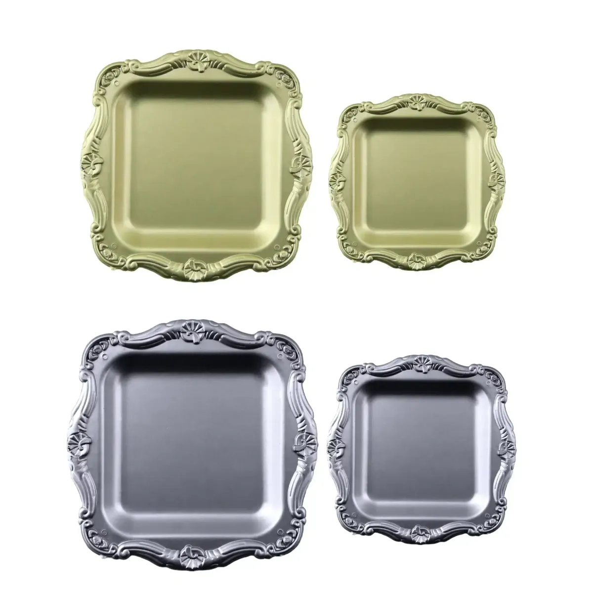 Metallic Square Tray – Stylish Organization for Your Space!
