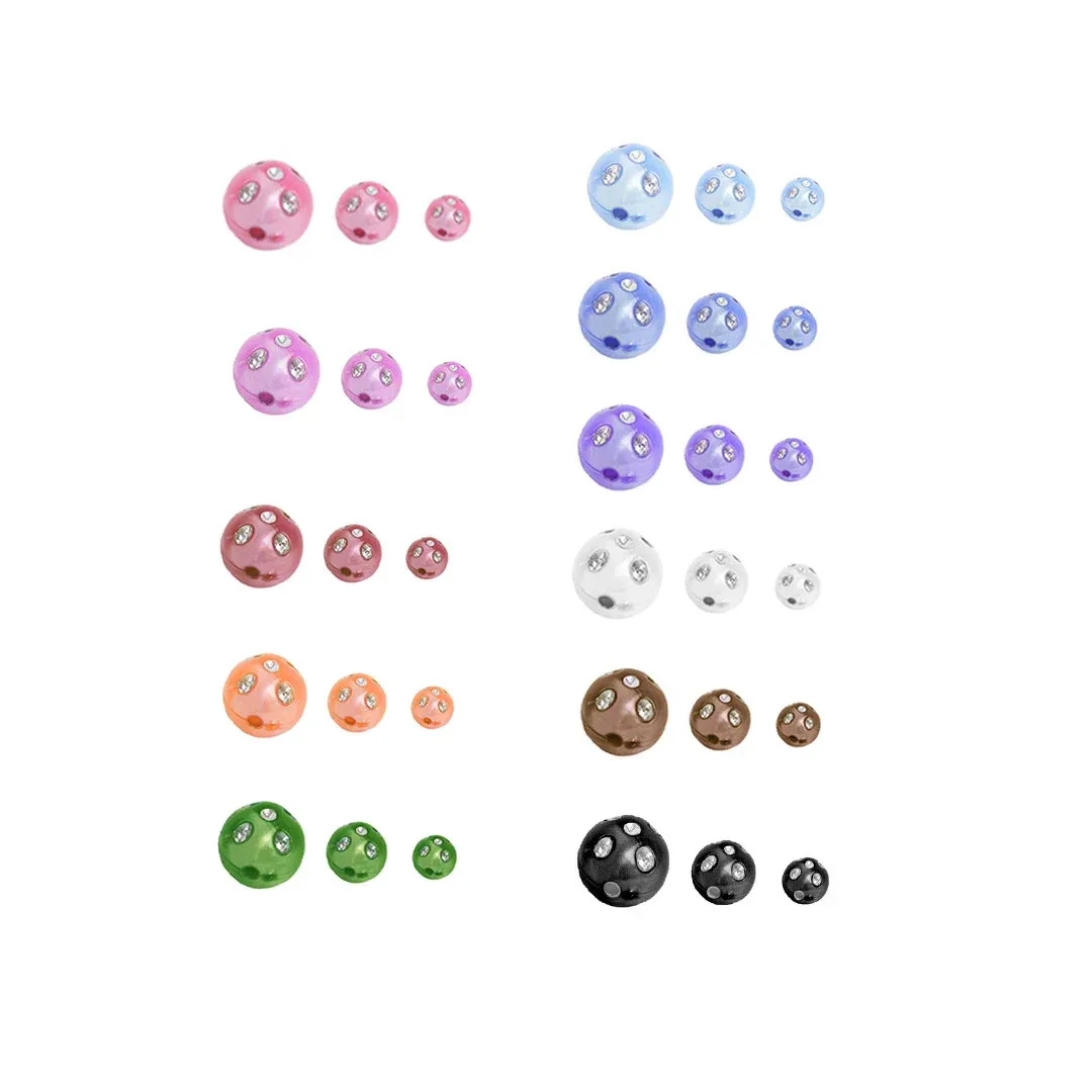 Strassed Colored Beads