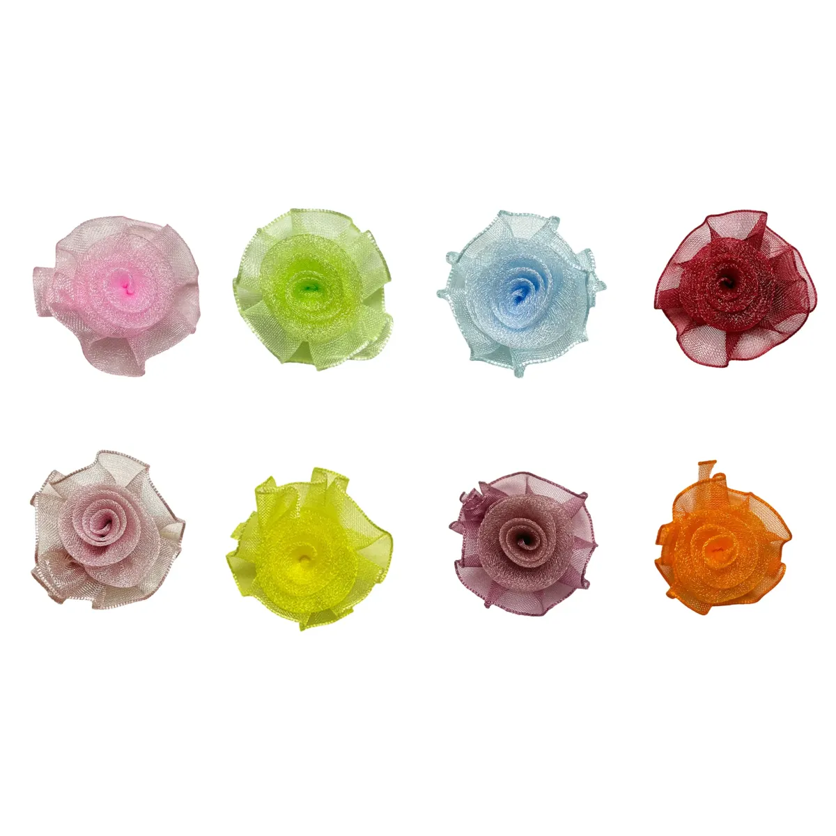 Small Organza Flower Motif – Decorative Craft Accent