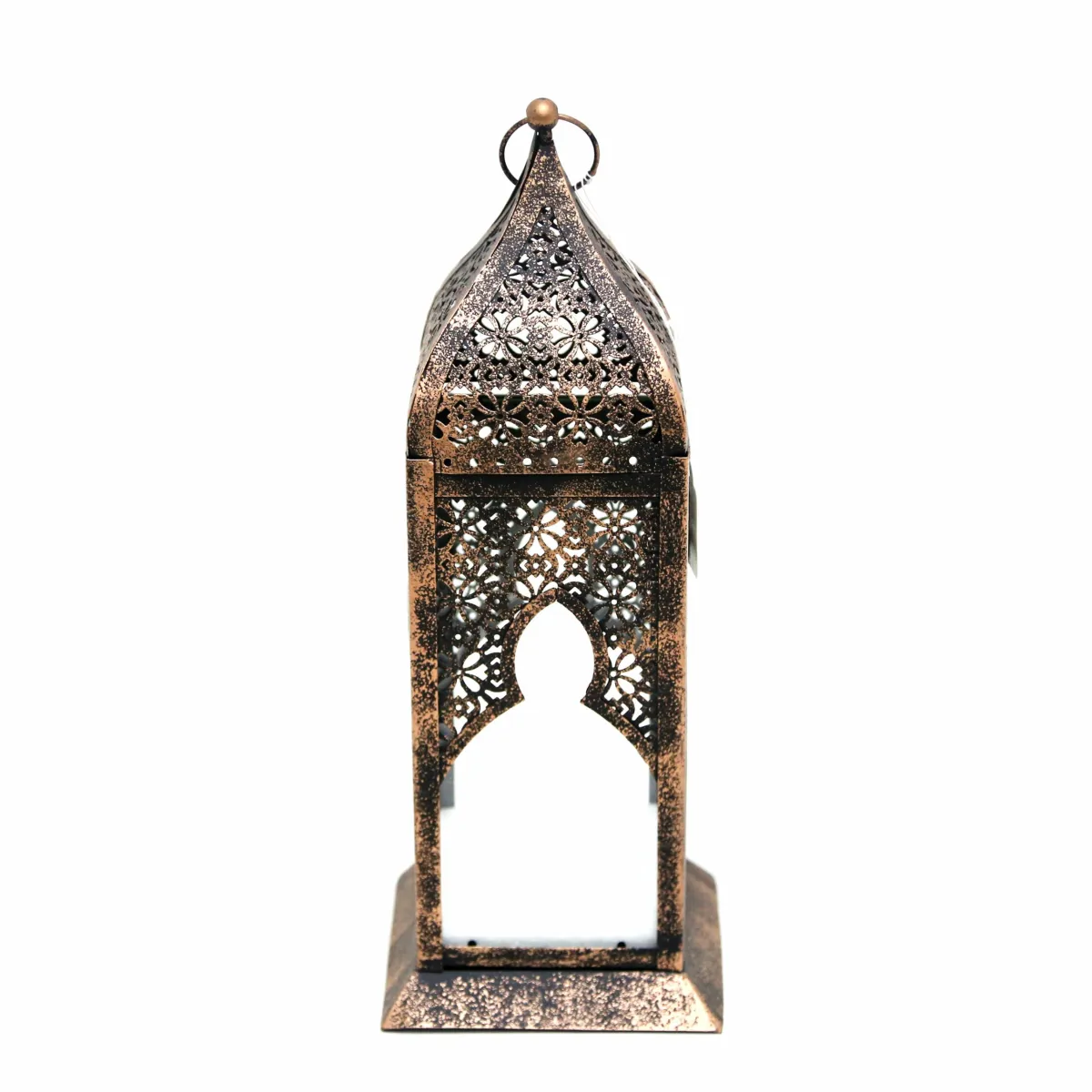 Elegant Long Metal & Glass Lantern Decoration – Perfect Ramadan and Festive Home Decor