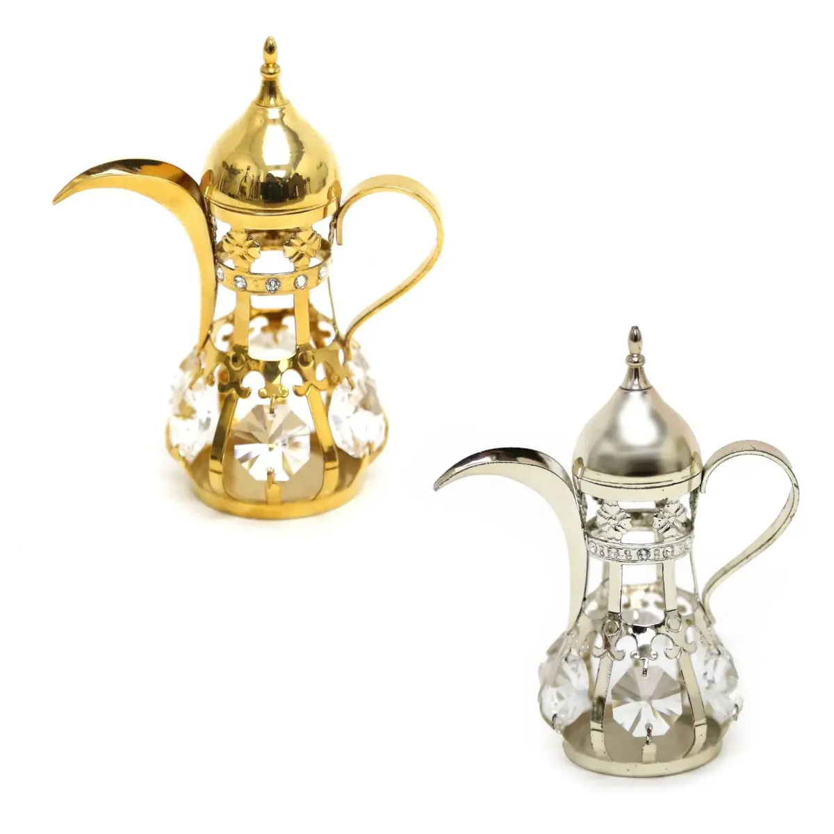 Luxurious Arabian Tea Pot Crystal Metal – Opulent Ramadan Decoratives